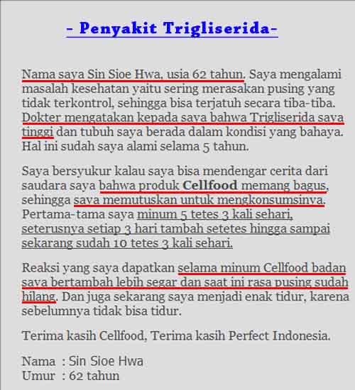 Testimoni-Cellfood